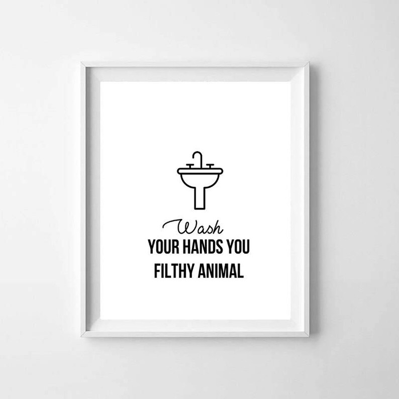 Funny Bathroom Art PRINTABLE Art Funny Art Bathroom Art Etsy