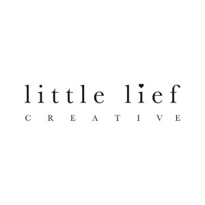May include: Black and white logo for a creative business called "little lief".
