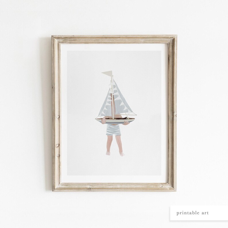 Boys Bathroom Wall Art Printable Wall Art Coastal Bathroom - Etsy