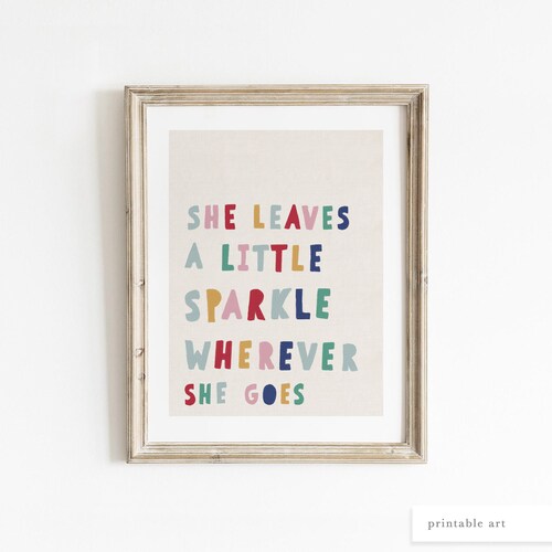 Girls Motivational Wall Decor, Printable Wall Art, Teen Room Decor, Nursery Room Art, Printable Quotes, Colorful Nursery Art, Quote Wall Art