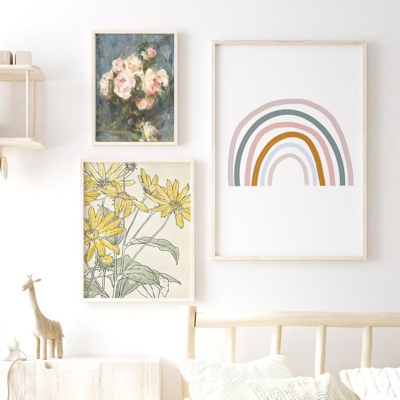Rainbow Nursery Art Rainbow Print Gender Neutral Nursery Etsy Canada
