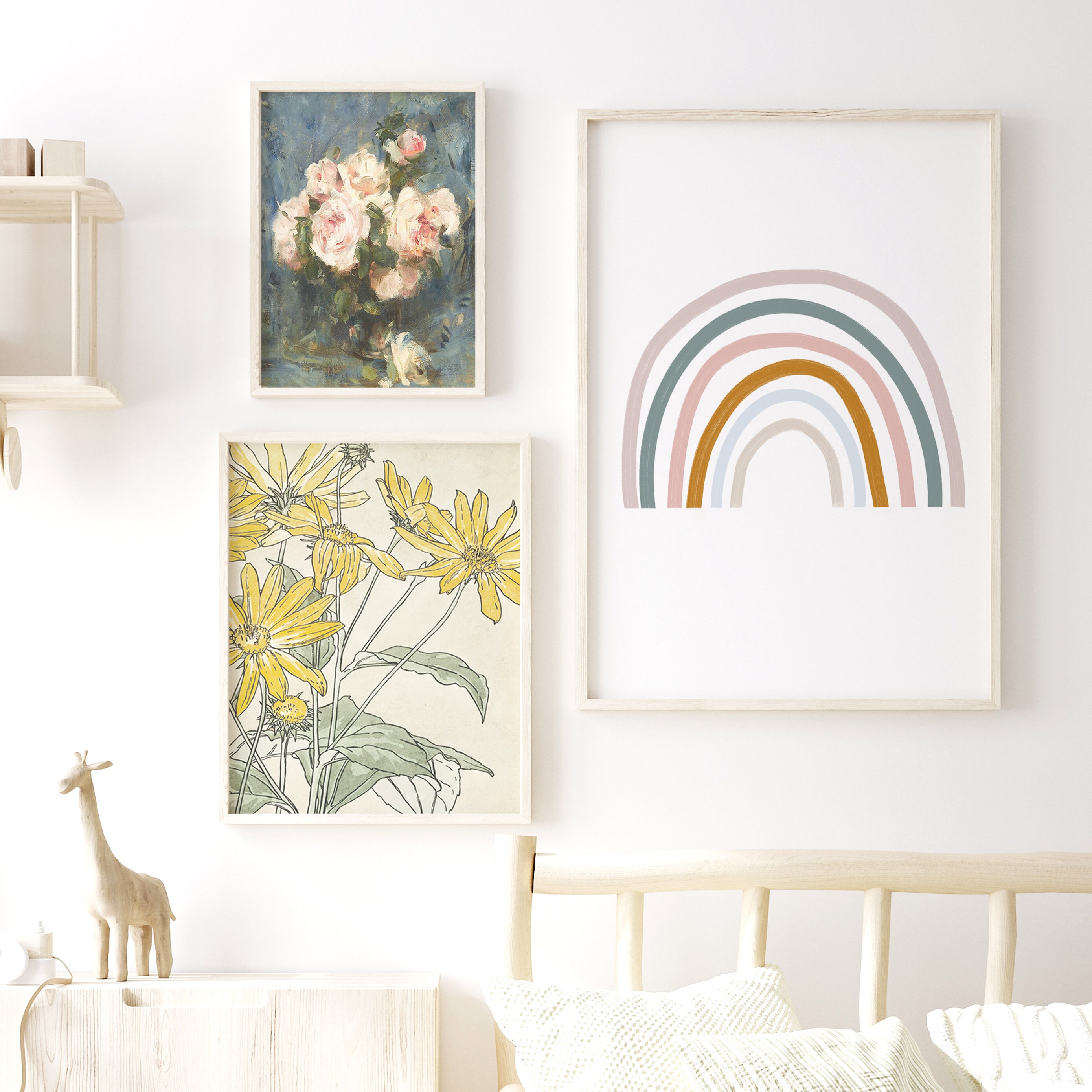 Rainbow Nursery Art, Rainbow Print, Gender Neutral Nursery, Rainbow ...
