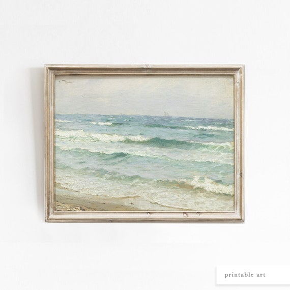 Vintage Ocean Print Vintage Landscape Painting Printable - Etsy