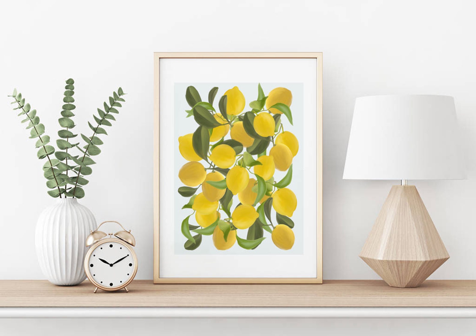 Lemon Print Printable Wall Art Lemon Decor Lemon Wall Art - Etsy
