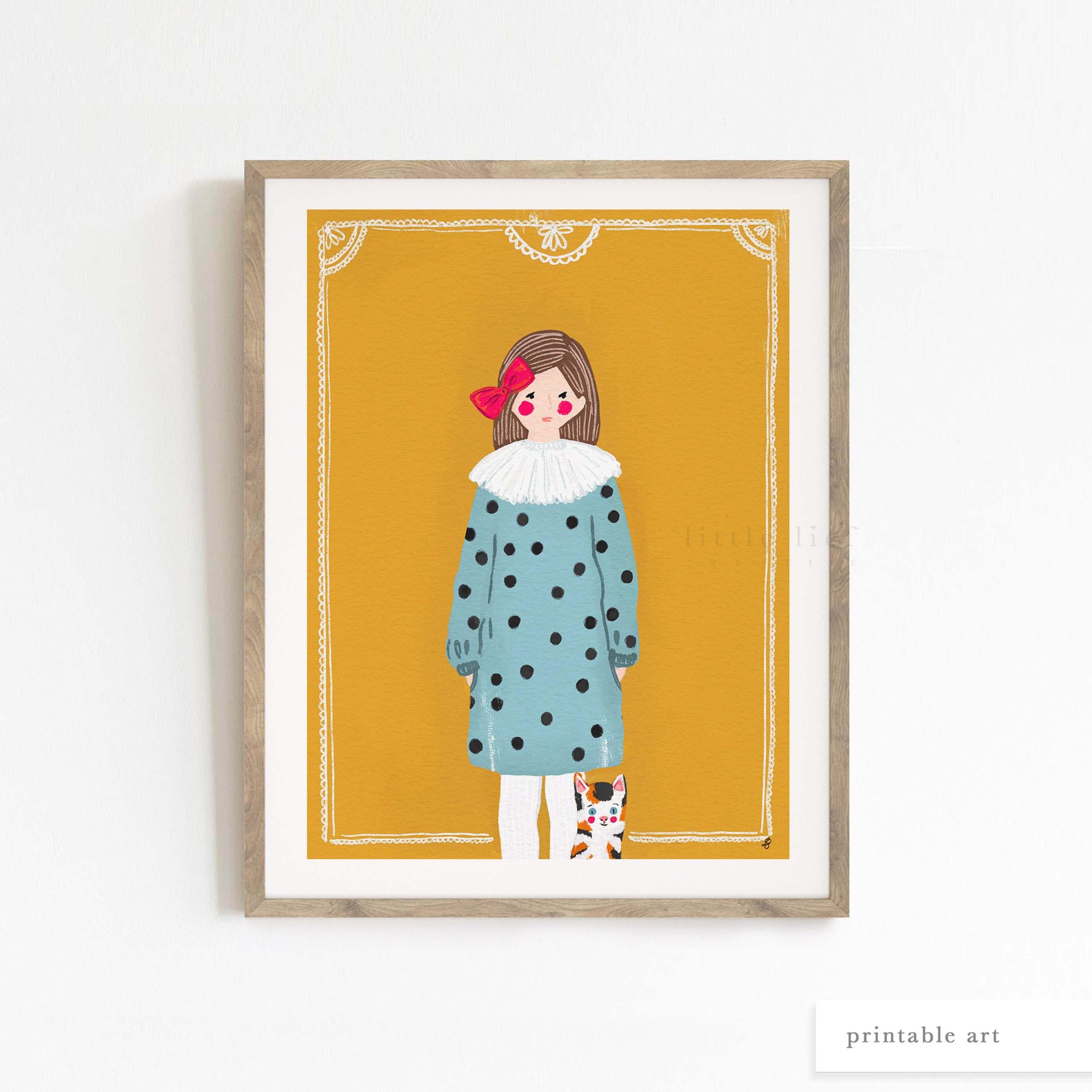 Whimsical Girl Nursery Art Printable Wall Art Illustration Etsy