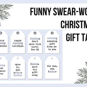 Funny Gift Tags, Funny Christmas Gift Tags, Funny Swear Word Gift Tags, Adult Gift Tags, Christmas Gift Tags, Funny Holiday Gift Tags image 4