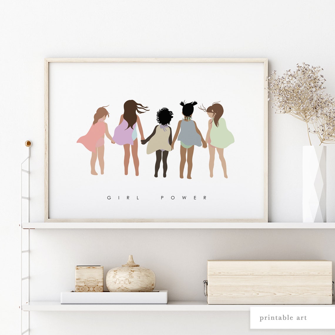 Girl Power Print Printable Wall Art Nursery Wall Art Teen - Etsy