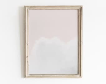 Pink Sky Print, Printable Wall Art, Cloud Painting, Nursery Wall Art, Cloud Print, Girls Room Decor, Sky Print, Sky Wall Art, Nursery Prints