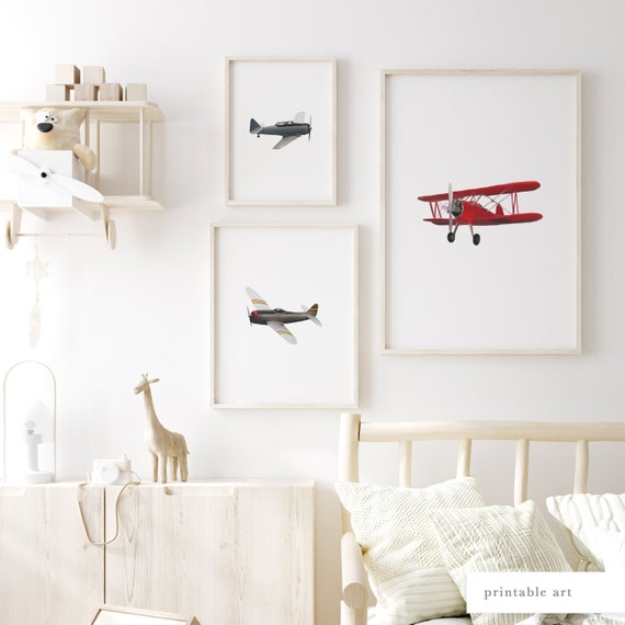 Airplane Decor Nursery Airplane Decor Airplane Printable Etsy
