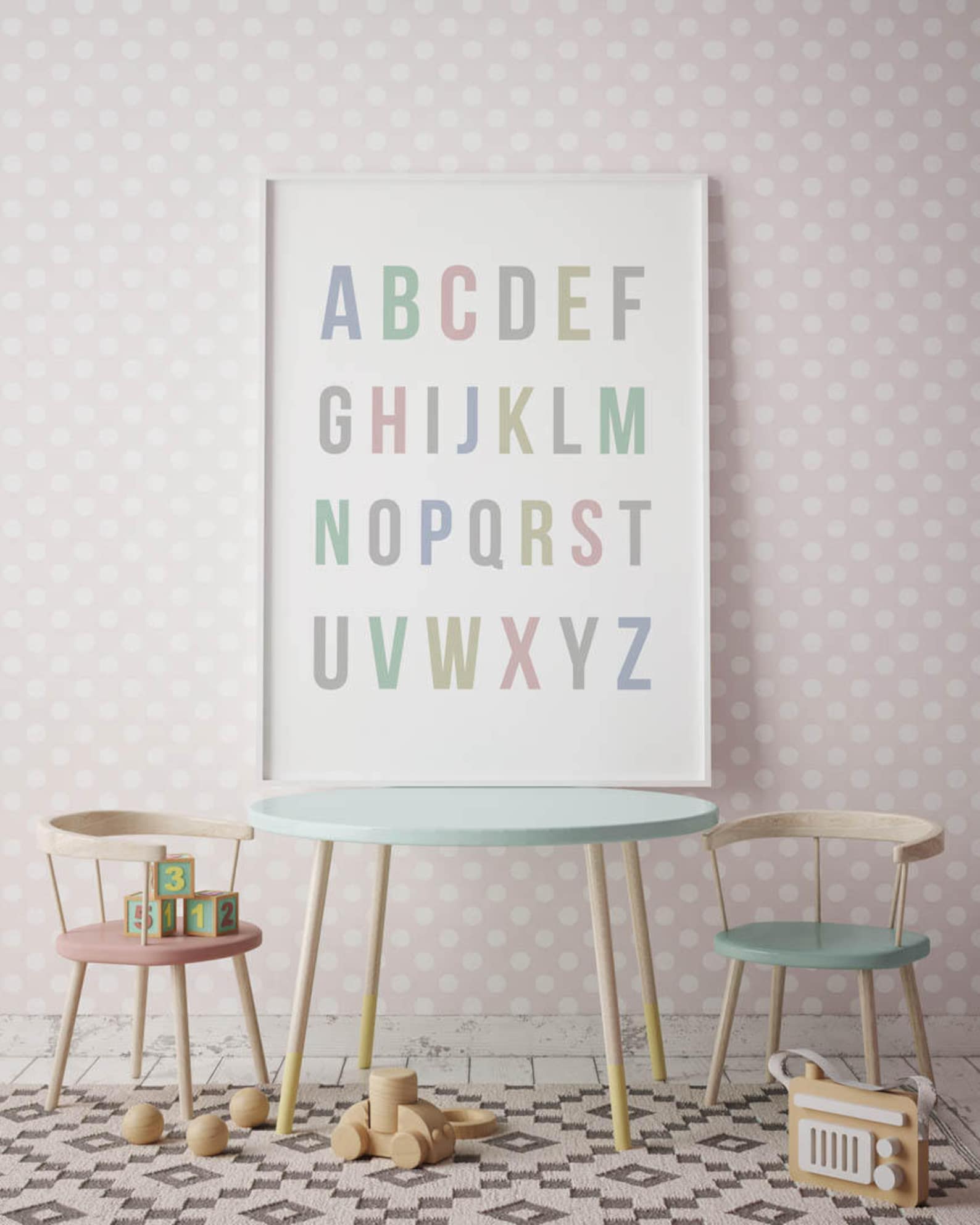 Alphabet Wall Art PRINTABLE ART Alphabet Poster Alphabet | Etsy