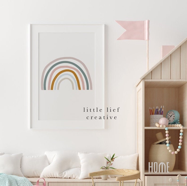 Rainbow Nursery Art Rainbow Print Gender Neutral Nursery Etsy Canada