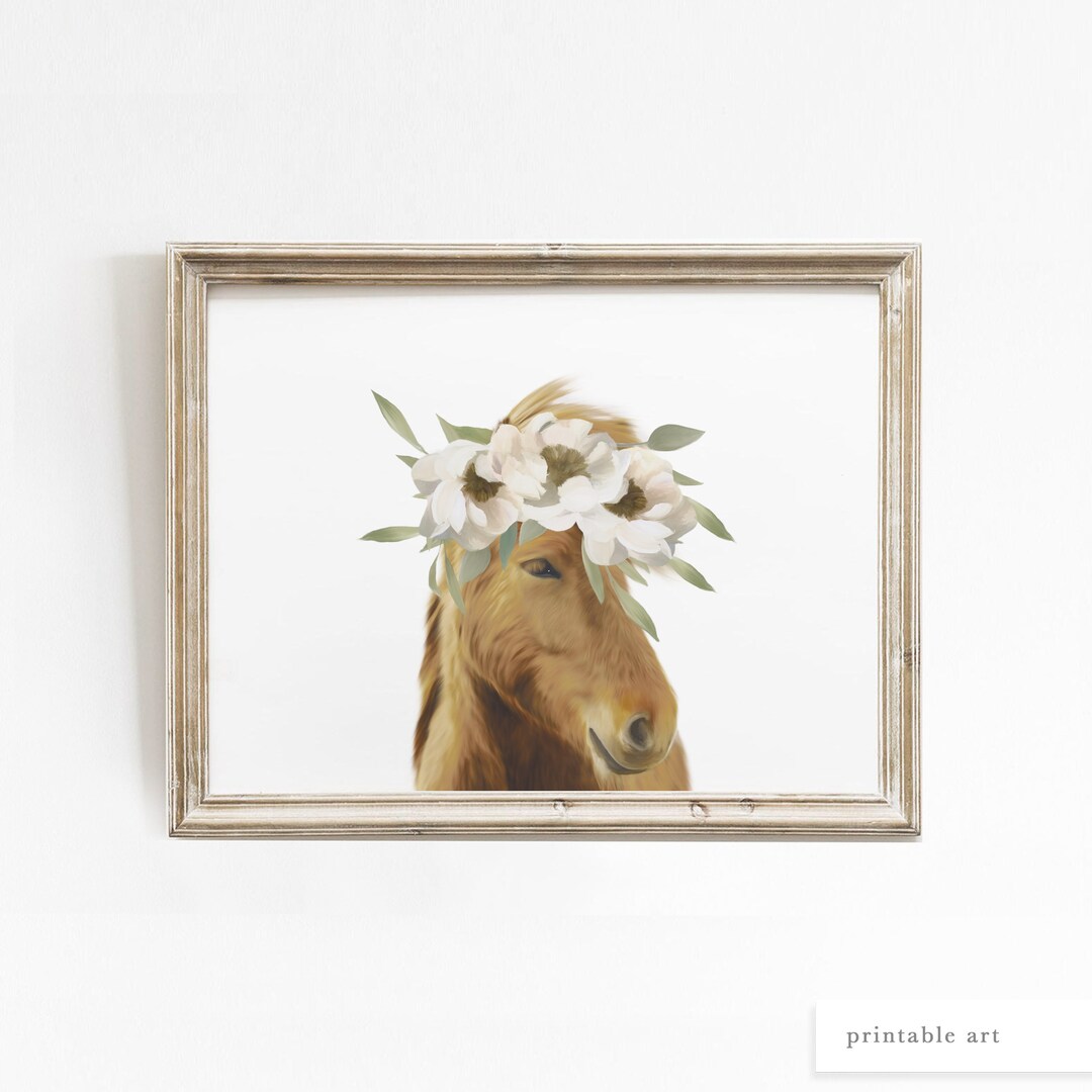 Horse Nursery Decor Printable Wall Art Girls Room Decor Etsy