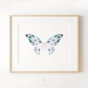 Abstracte vlinderprint, vlinder kunst aan de muur, afdrukbare muurkunst, tienermeisje muur decor, meisjes kamer decor, kinderkamer kunst print, meisje kinderkamer kunst