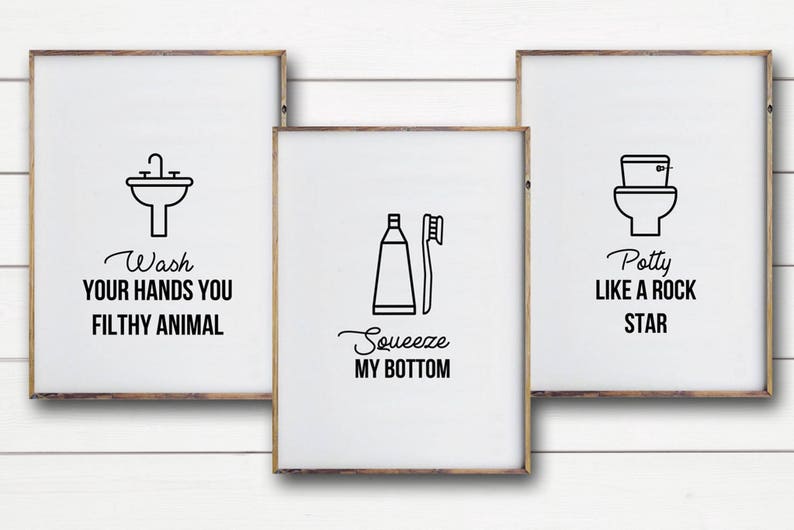 Funny Bathroom Art PRINTABLE Art Funny Art Bathroom Art Etsy Funny Bathroom Art PRINTABLE Art Funny Art Bathroom Art Etsy