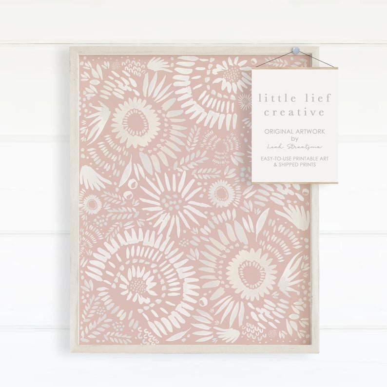 Blush Pink Wall Art Modern Nursery Art Blush Pink Decor Etsy