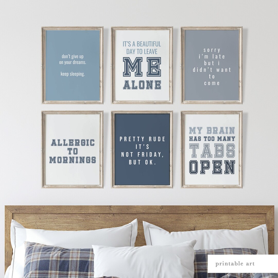 Dorm Room Decor, Printable Wall Art, Teenage Boy Room Decor, Sarcastic