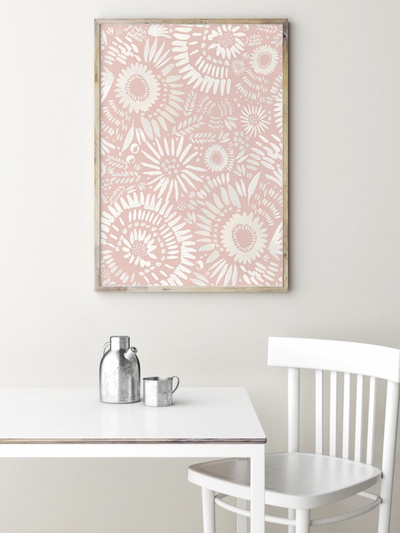 Blush Pink Wall Art Modern Nursery Art Blush Pink Decor Etsy UK