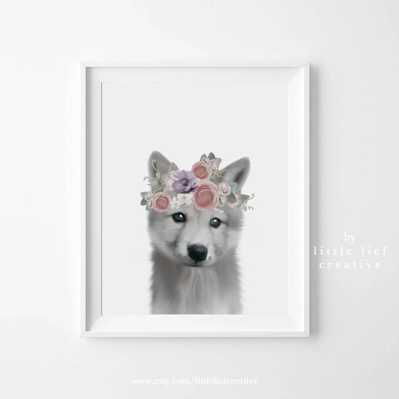 Wolf Nursery Decor Boho Nursery Decor Woodland Nursery Etsy