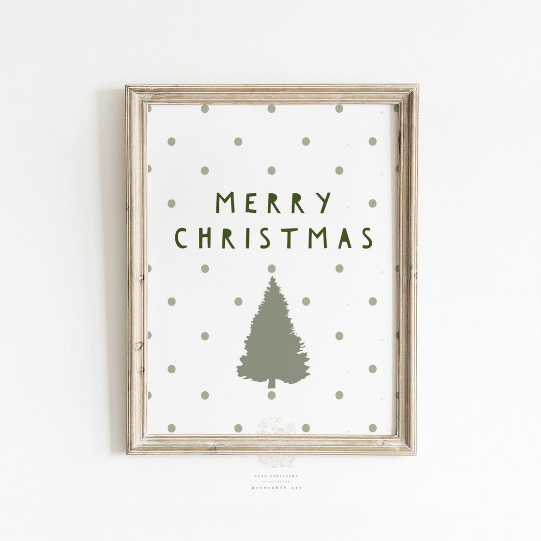Kids Christmas Printable, Printable Wall Art, Nursery Christmas Wall