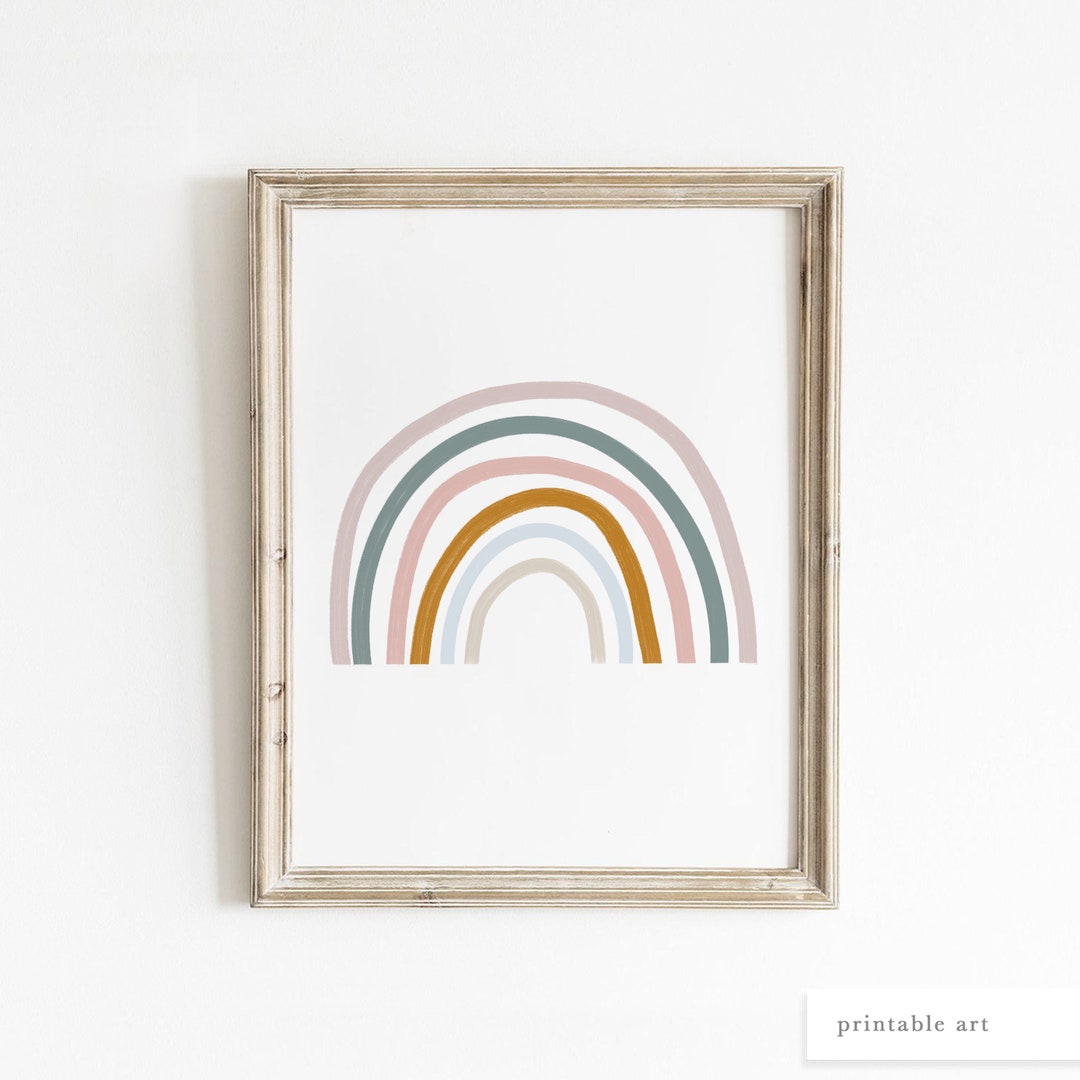 Rainbow Nursery Art, Rainbow Print, Gender Neutral Nursery, Rainbow ...