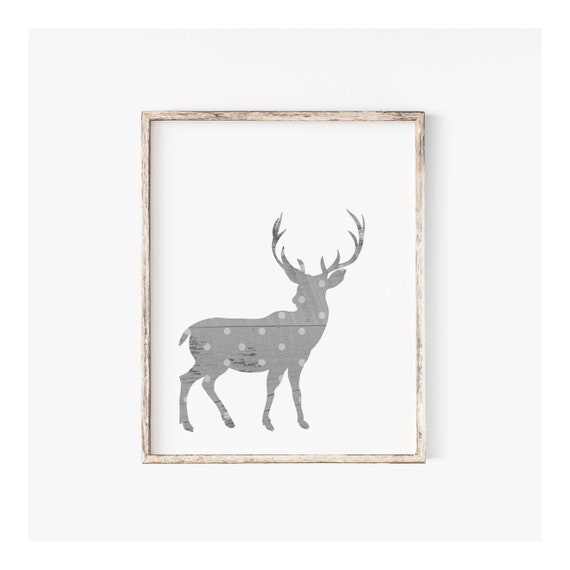 Christmas Deer Printable Printable Art Christmas Printable | Etsy