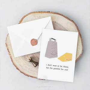 Funny Friendship Card, Printable Friendship Card, Funny Card, Funny Pun, Friendship Card, Cheesy Pun, Grateful Pun Card, Cheese Grate Card