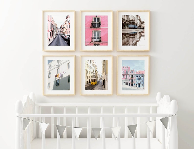 Portugal Art Travel Wall Set Of 6 Prints Lisbon Print City