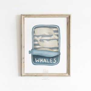 Kids Whale Decor, Printable Wall Art, Whale Wall Art, Nursery Whale Art, Whimsical Kids  Art, Coastal Decor, Blue Nursery Decor, Whale Print