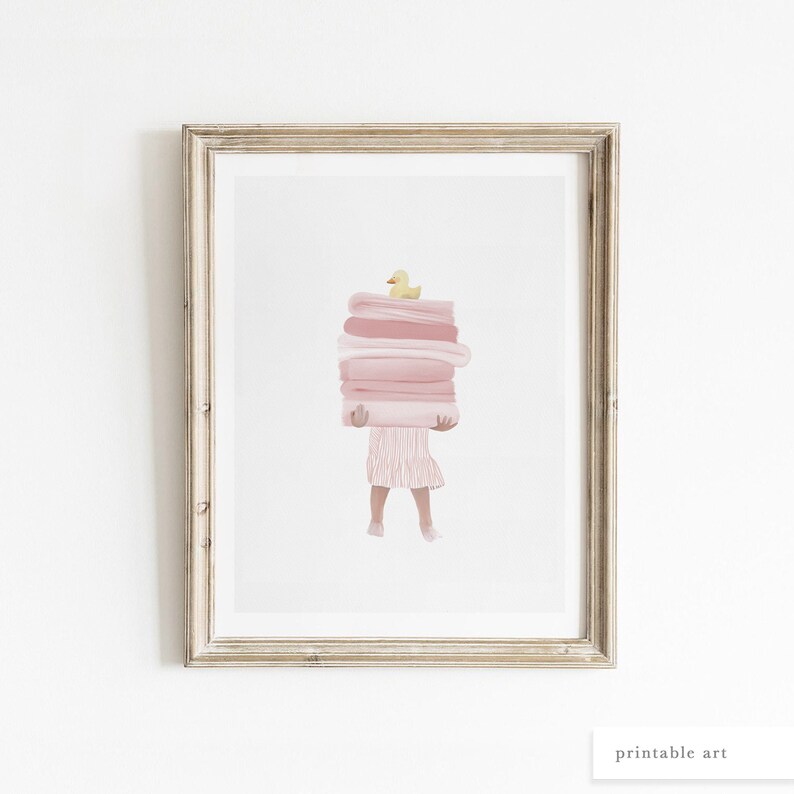 Girls Bathroom Decor Printable Wall Art Kids Bathroom Wall - Etsy