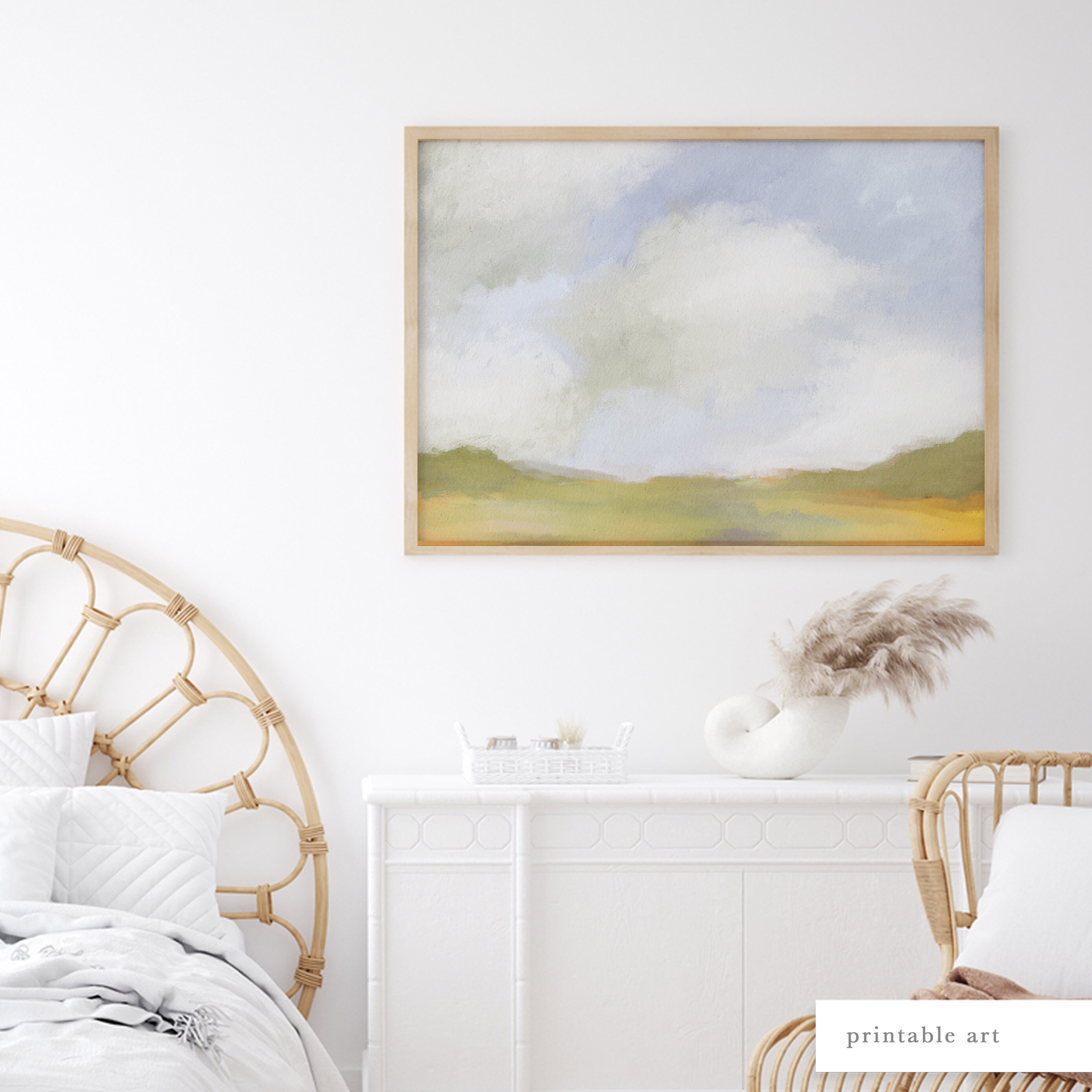 Watercolor Landscape Painting Printable Wall Art Landscape | Etsy