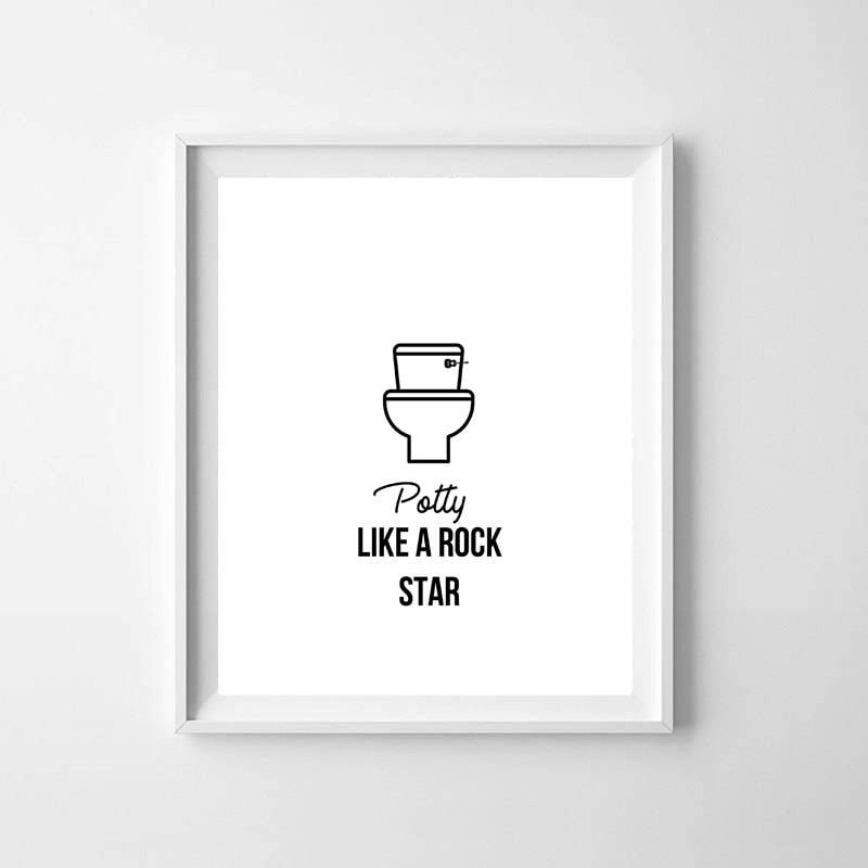 Funny Bathroom Art PRINTABLE Art Funny Art Bathroom Art Etsy