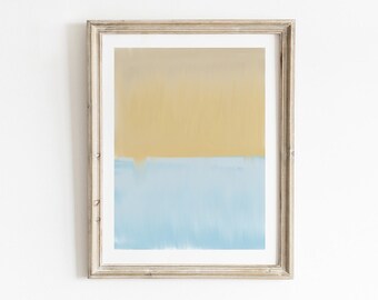 Blue Yellow Wall Art, Printable Wall Art, Modern Abstract Art, Blue Coastal Wall Art, Blue Yellow Decor, Nautical Wall Decor, Nursery Prints