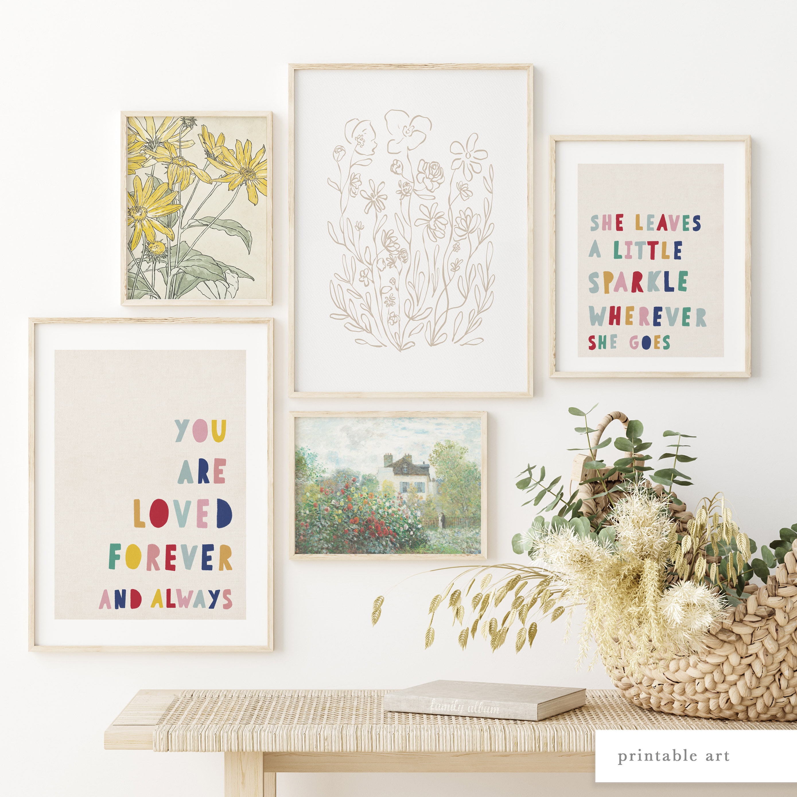 Girls Wall Art Prints PRINTABLE Wall Art Nursery Wall Art | Etsy