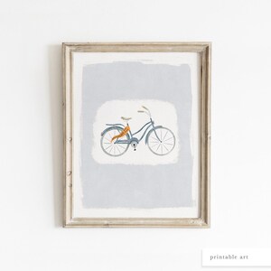 Kids Bicycle Art, Printable Wall Art, Watercolor Art, Nursery Transportation Print, Nursery Wall Art, Amsterdam Wall Art, Bicycle Wall Art