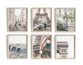 Paris Print Set, Paris Decor, Printable Wall Art, Paris Printable, Travel Photography Prints, Travel Prints Set of 6, Photography Print Set