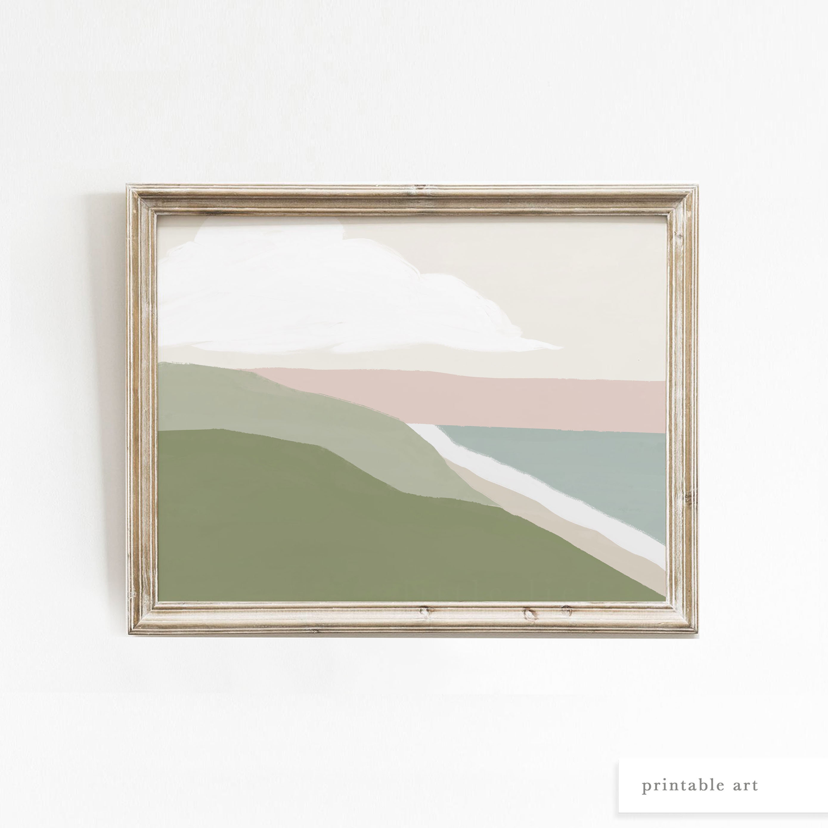Pink Landscape Art Print Abstract Landscape Wall Art Etsy