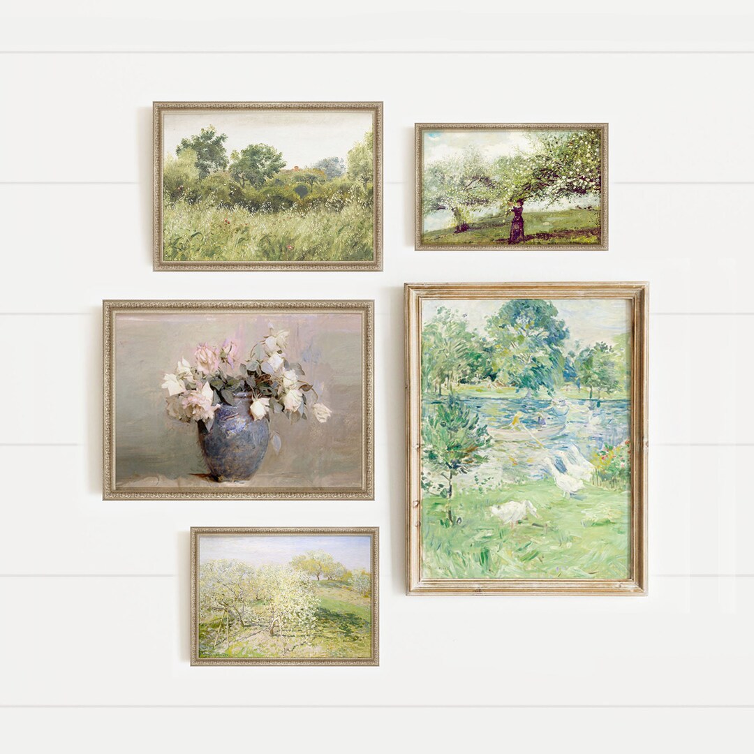 Landscape Art Set Vintage Art Set Printable Art Set Nature Etsy