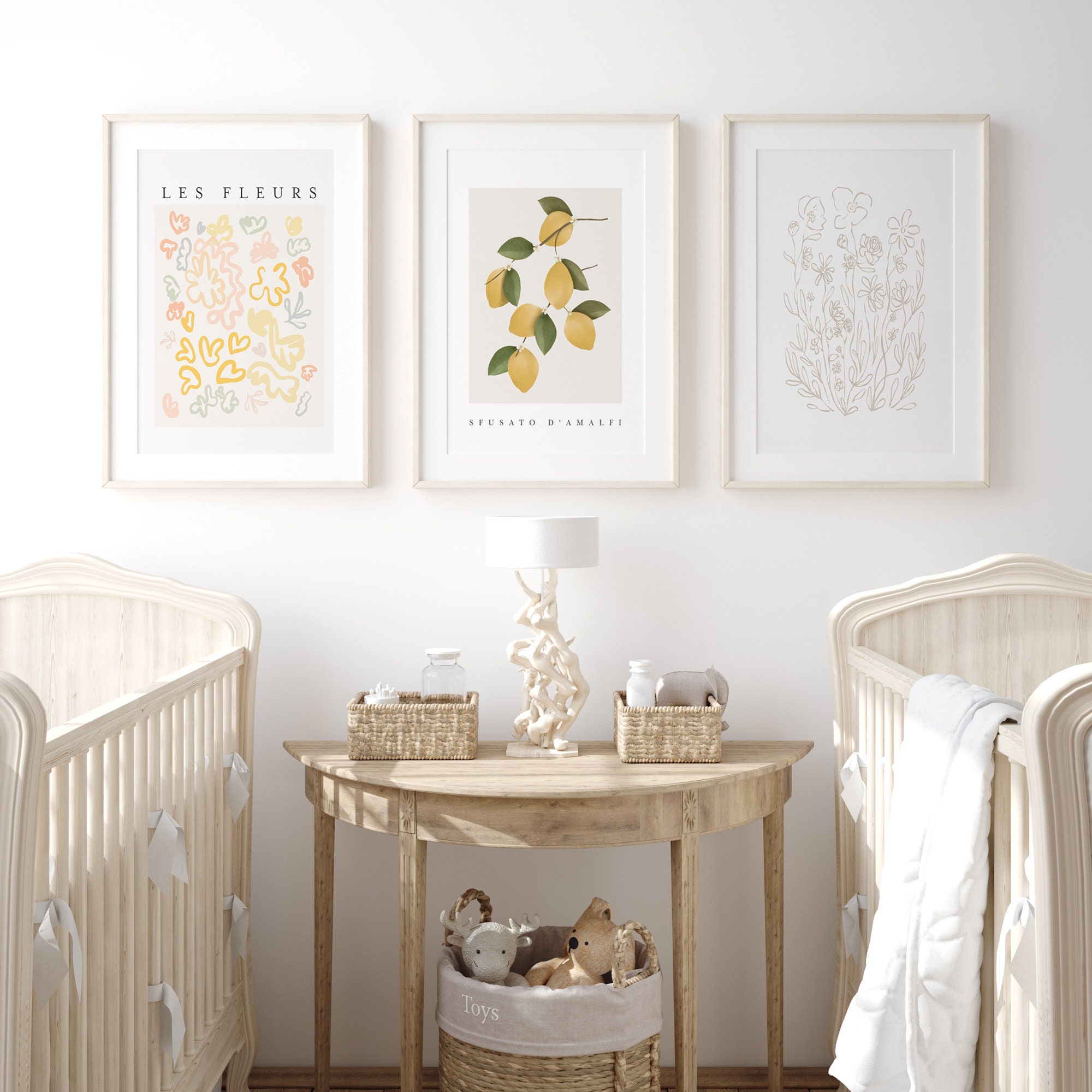 Modern Wall Art Set of 3 PRINTABLE Wall Art Nursery Wall | Etsy