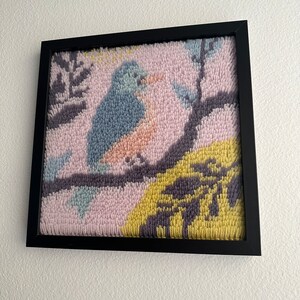 Cartoon Bird Embroidery Cross-stitch Pillowcase Tapestry DIY Latch