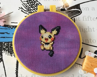 Pokemon Pichu Cross Stitch