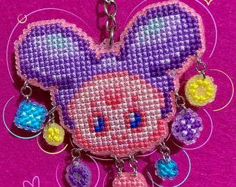 Pastel Charm Bunny Cross Stitch Pattern