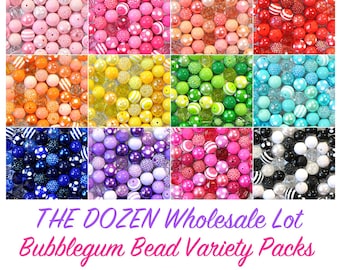 Huge Bubblegum beads wholesale mix, Variety Pack bead mixes, 20mm beads, Chunky beads, Bubble gum beads, Beads in Bulk, Gift for mom crafter