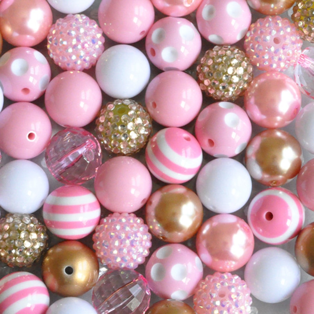 Diy Light Pink Beads For Jewelry Making 50pc/bag 20mm Bubblegum Beads Bulk  Loose Acrylic Chunky Beads For Pen Making - Buy Beads For Jewelry Making