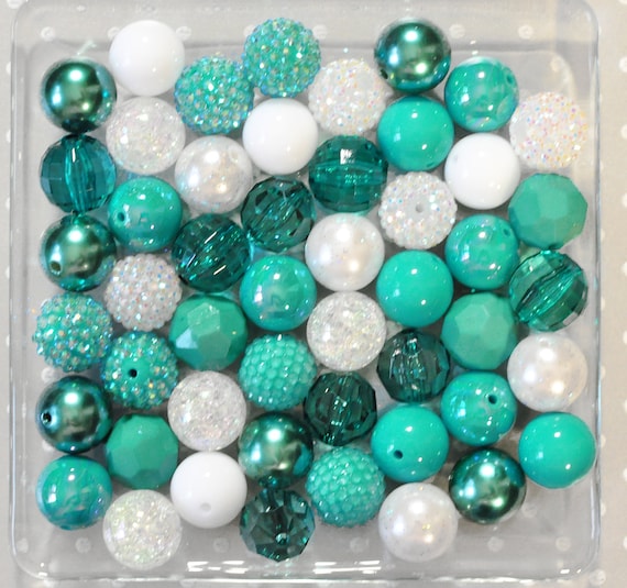 Teal Two Color Glass Beads - Bulk Set of 200, 8mm with a 1mm hole - DIY  Craft Jewelry Supplies