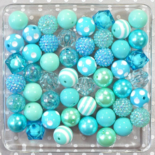 Rhinestone Bubblegum Bead Mix Chunky Beads Wholesale 20mm Etsy
