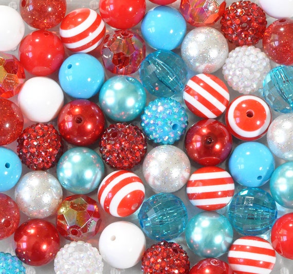 Morocco Bubblegum Beads Mix, Chunky Beads, Bubble Gum Beads, Bubblegum Beads  Wholesale Bulk, 20mm Beads, Peach Teal Champagne Beads 
