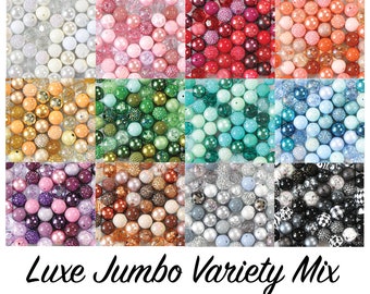 Luxe Bubblegum bead wholesale mix, Variety Pack bead mixes, 20mm beads, Chunky beads, Bubble gum beads, Beads in Bulk, Gift for mom