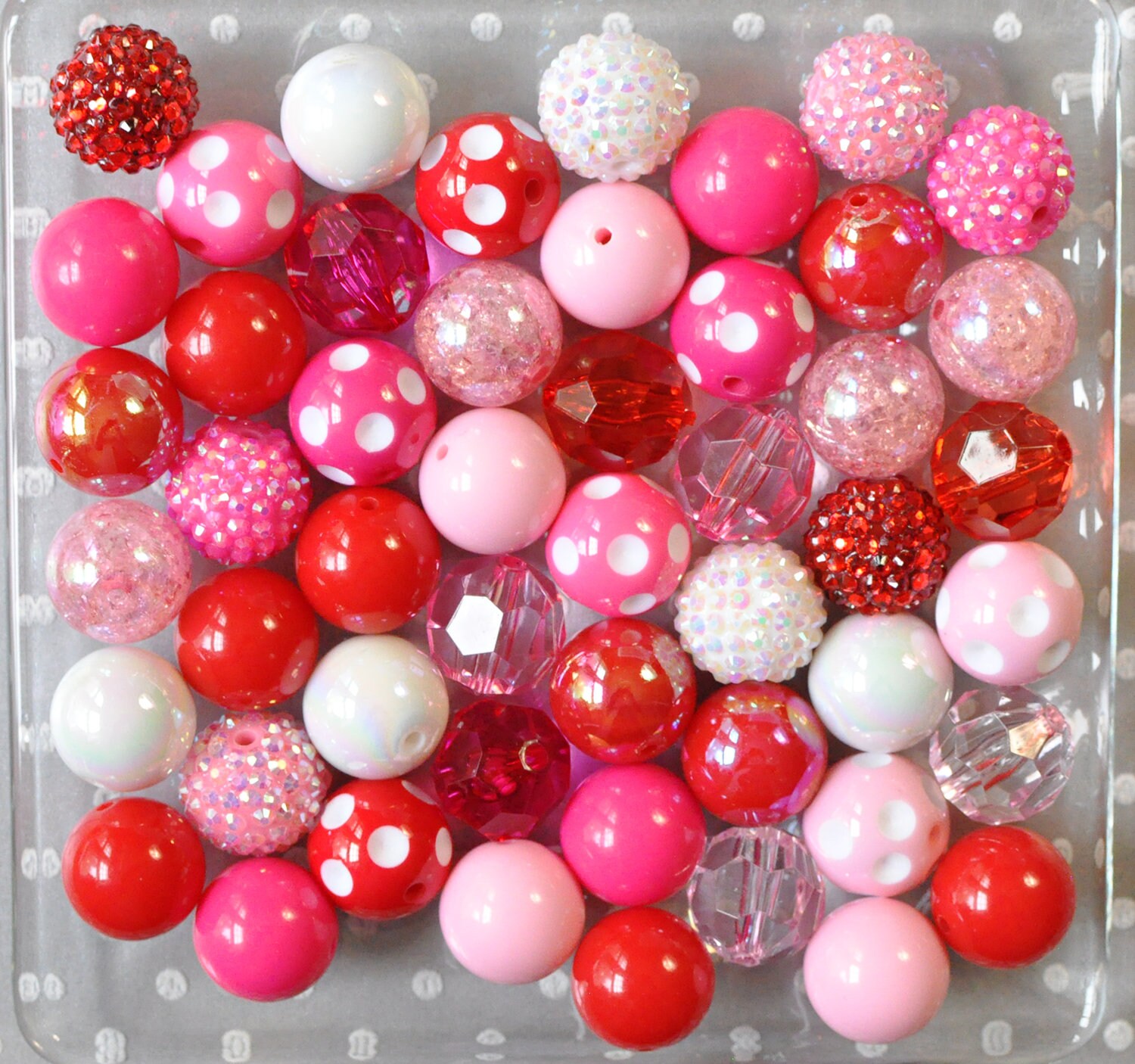 20mm Beads, Orange Beads Variety Pack, Bubblegum Beads Wholesale