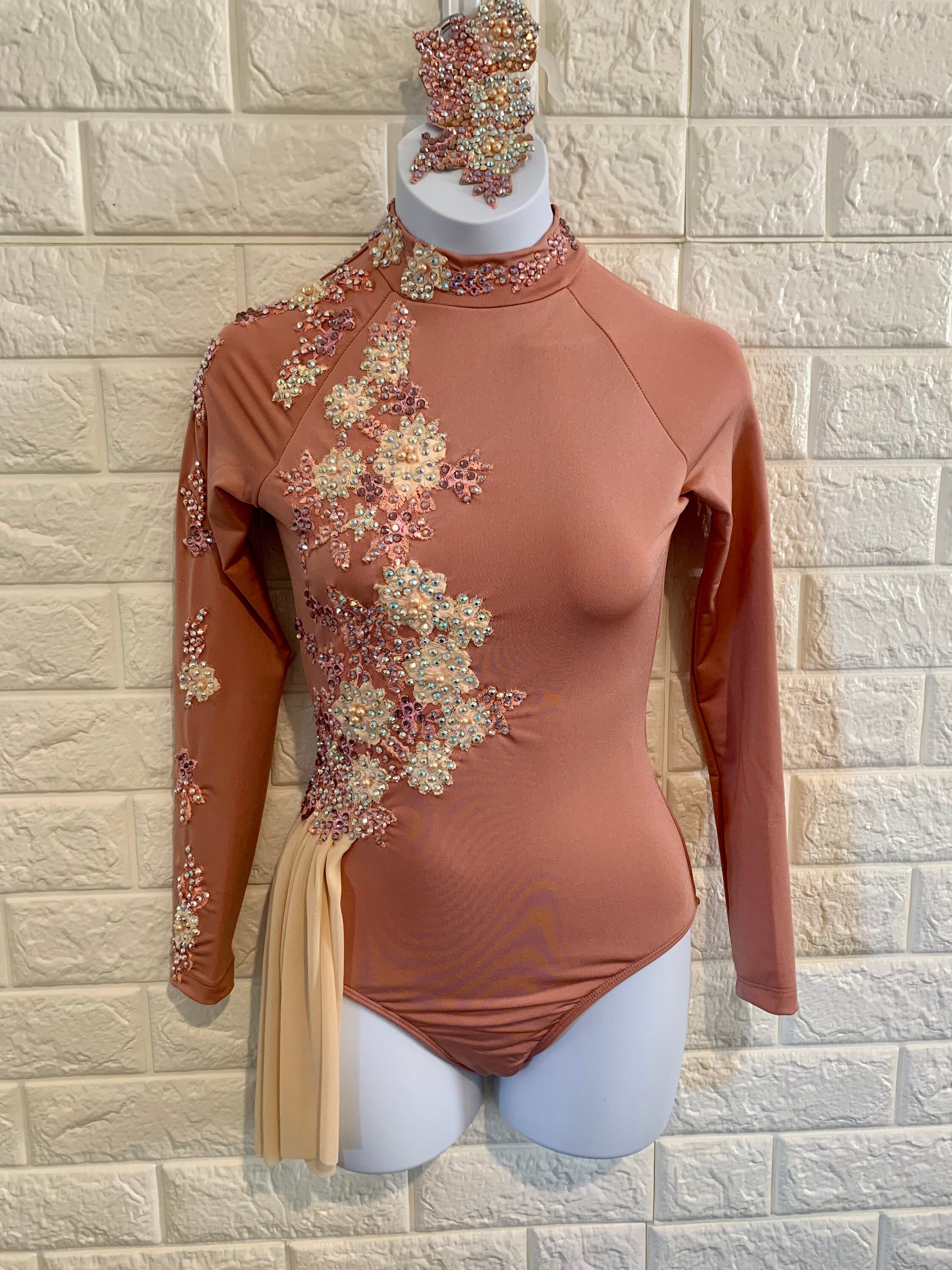 Dusty Rose Pink and Pastel leotard Dance competition/ Dance Etsy