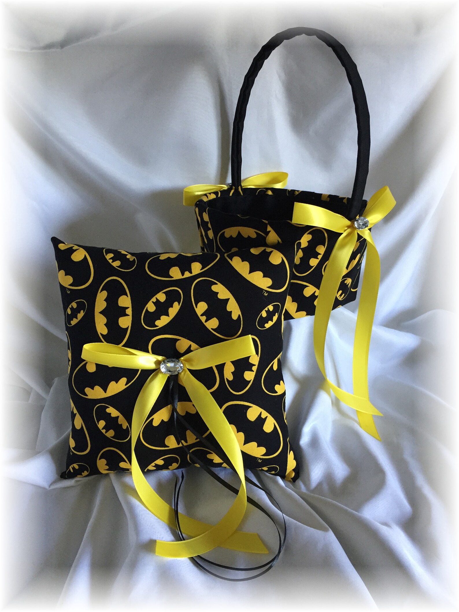 Batman Wedding Flower Basket Ring Pillow Batman Flower Girl Etsy